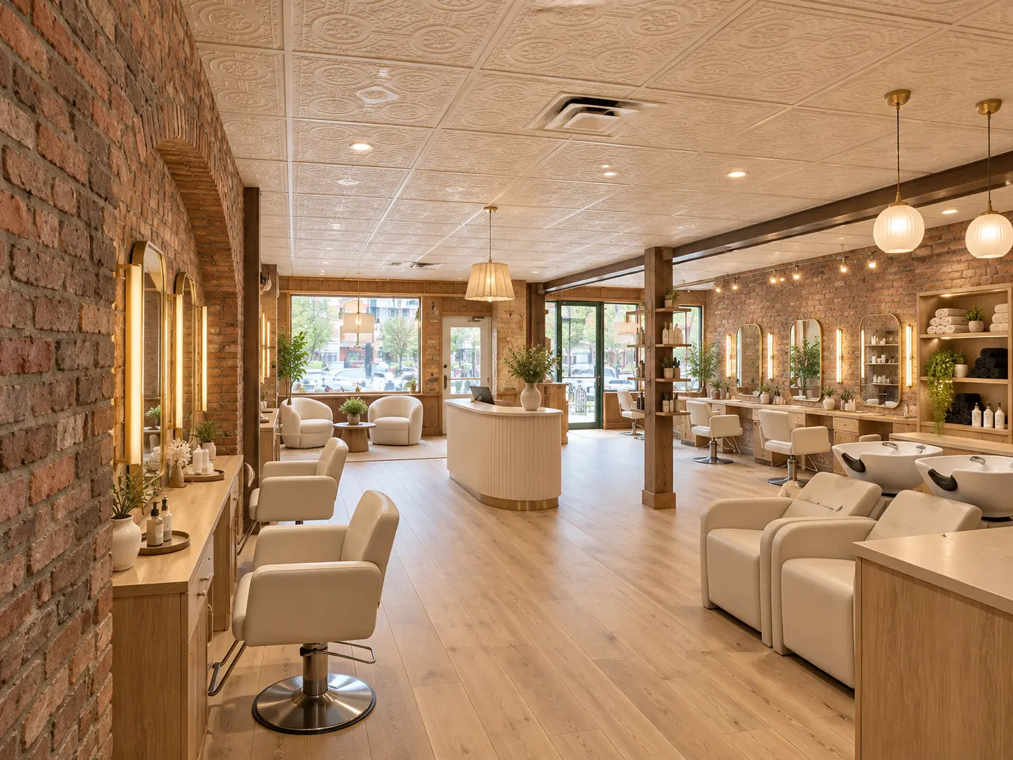 Concept de salon de coiffure et de beauté